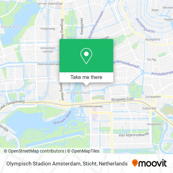 Olympisch Stadion Amsterdam, Sticht Karte