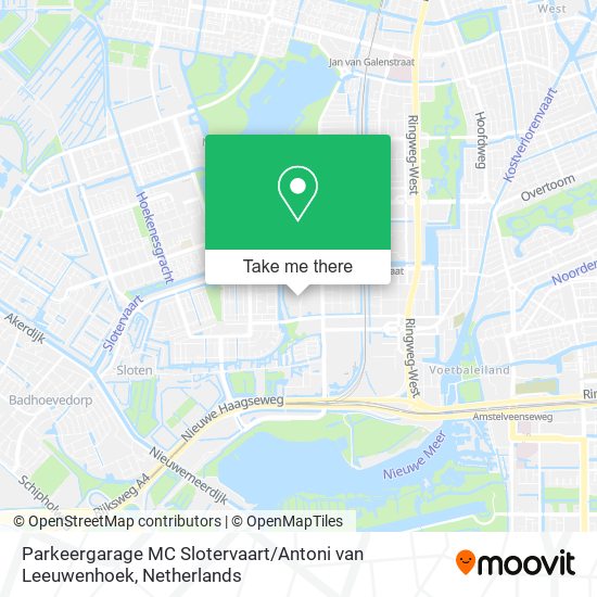 Parkeergarage MC Slotervaart / Antoni van Leeuwenhoek map