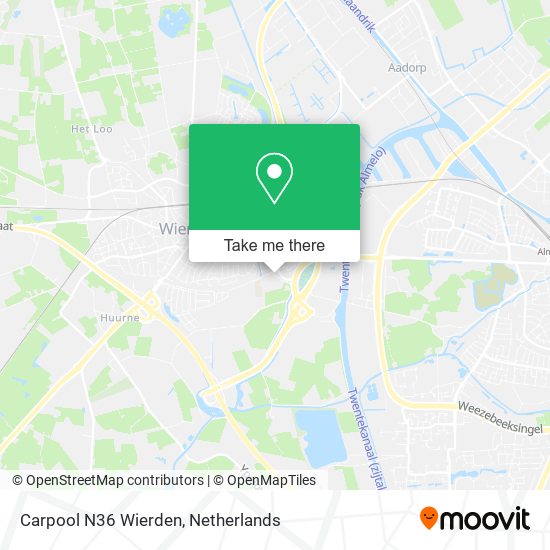 Carpool N36 Wierden map