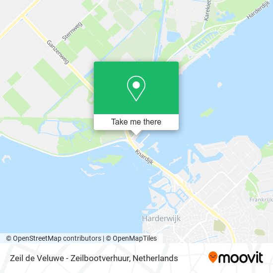 Zeil de Veluwe - Zeilbootverhuur map