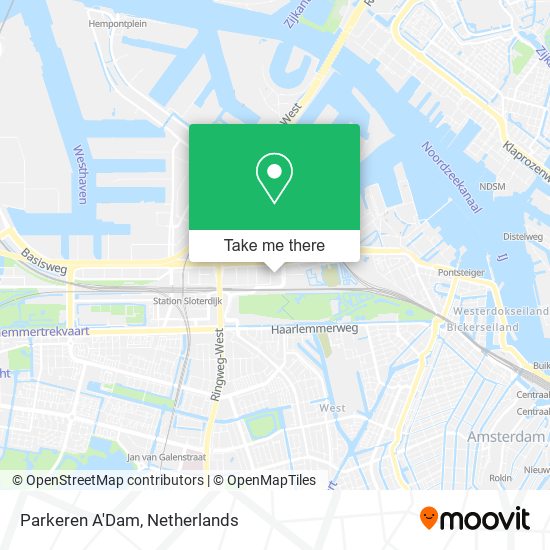 Parkeren A'Dam map