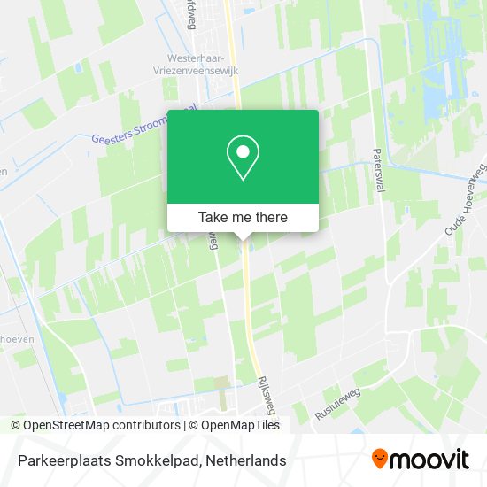Parkeerplaats Smokkelpad map