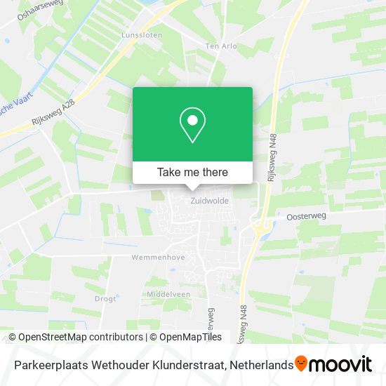 Parkeerplaats Wethouder Klunderstraat map
