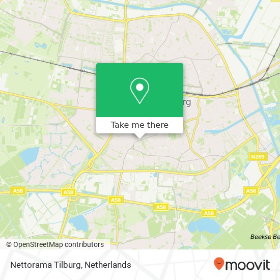 Nettorama Tilburg map