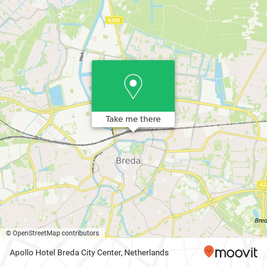 Apollo Hotel Breda City Center map