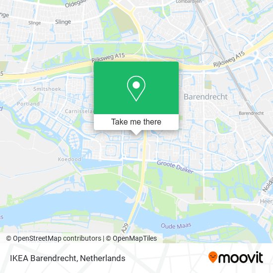 how to get to ikea barendrecht in barendrecht by bus light rail train or metro moovit