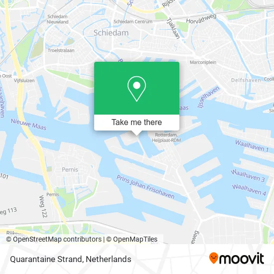 Quarantaine Strand map