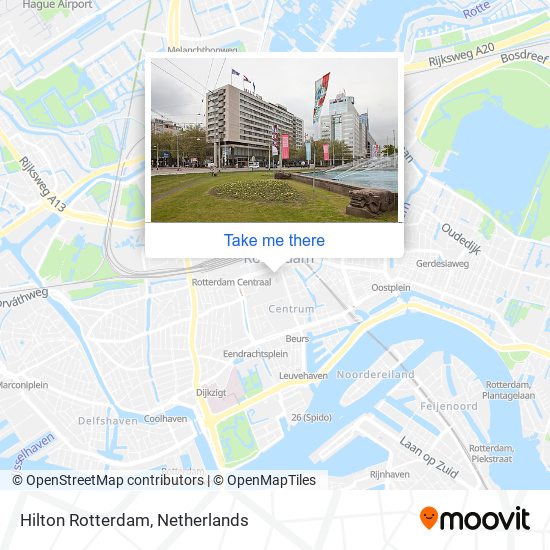 Hilton Rotterdam map