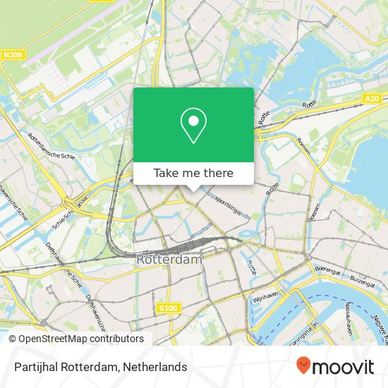 Partijhal Rotterdam map