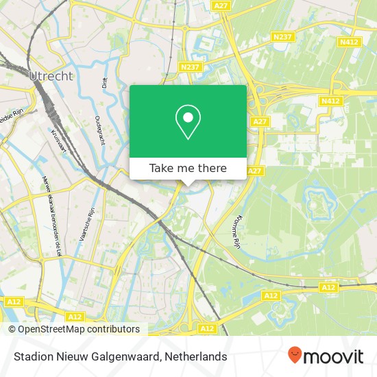 Stadion Nieuw Galgenwaard map