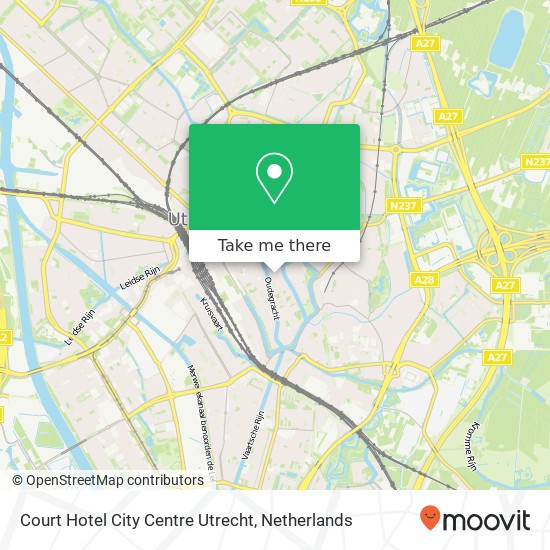 Court Hotel City Centre Utrecht map