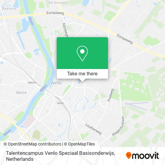 Talentencampus Venlo Speciaal Basisonderwijs Karte