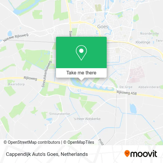 Cappendijk Auto's Goes map