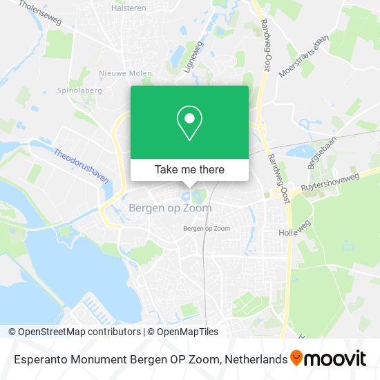 Esperanto Monument Bergen OP Zoom Karte