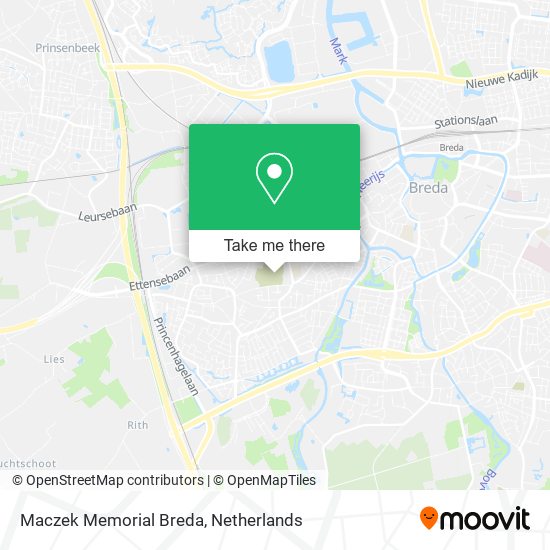 Maczek Memorial Breda map