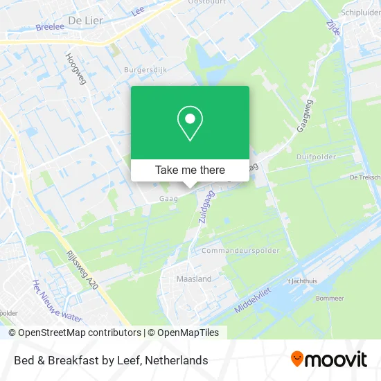 Bed & Breakfast by Leef map