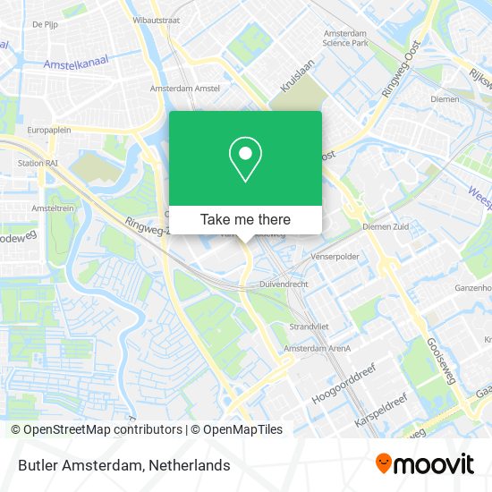 Butler Amsterdam map