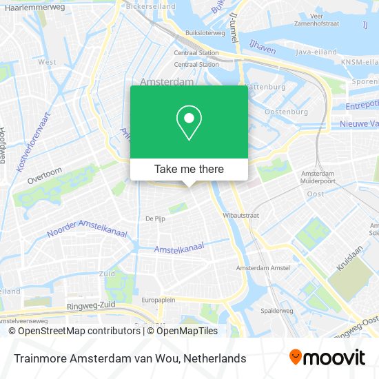 Trainmore Amsterdam van Wou map