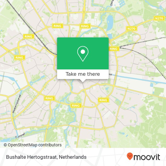 Bushalte Hertogstraat map