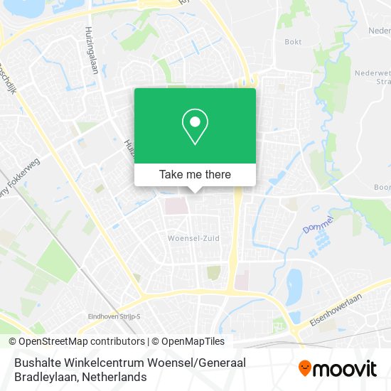 Bushalte Winkelcentrum Woensel / Generaal Bradleylaan map