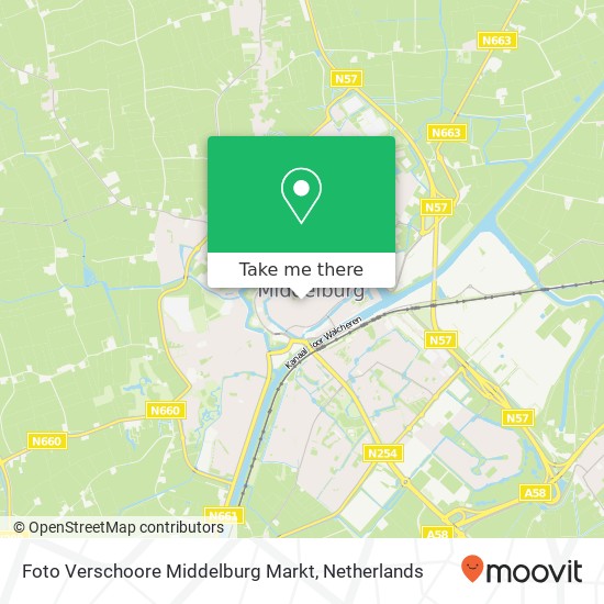 Foto Verschoore Middelburg Markt map