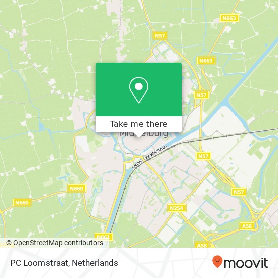 PC Loomstraat map