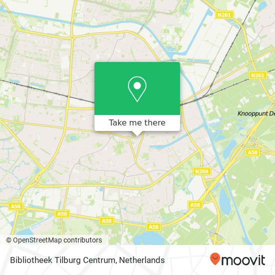 Bibliotheek Tilburg Centrum map