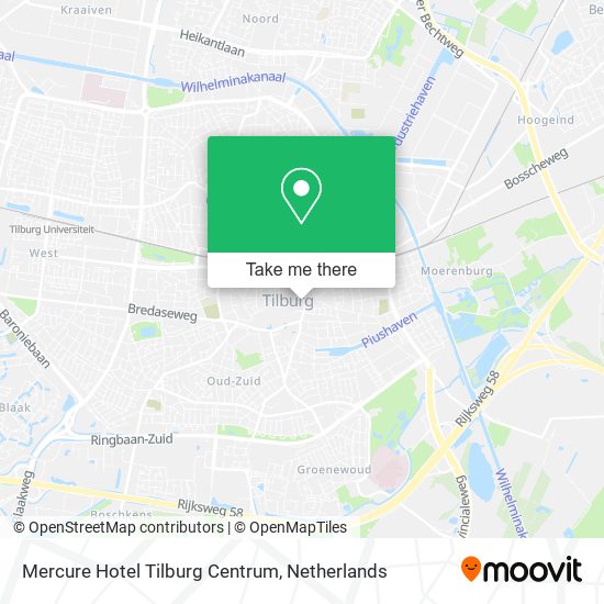 Mercure Hotel Tilburg Centrum map