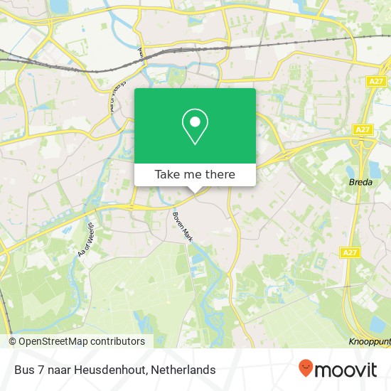 Bus 7 naar Heusdenhout Karte