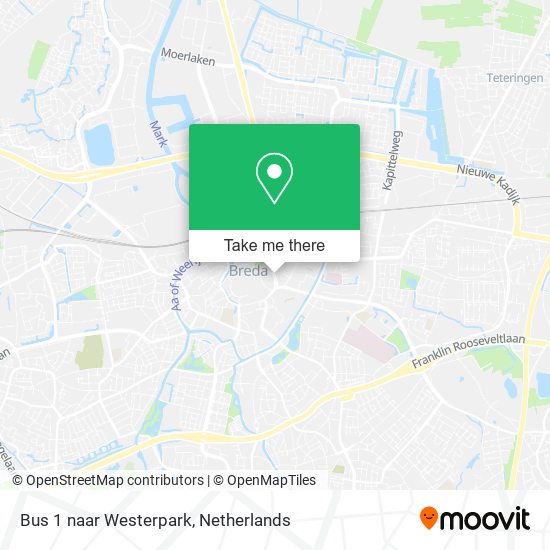 Bus 1 naar Westerpark map