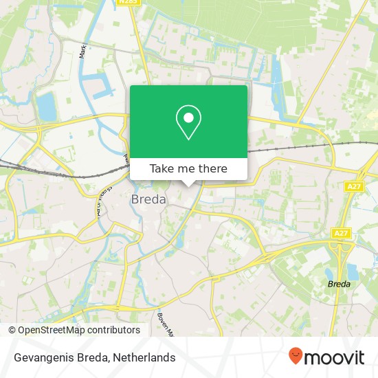 Gevangenis Breda map