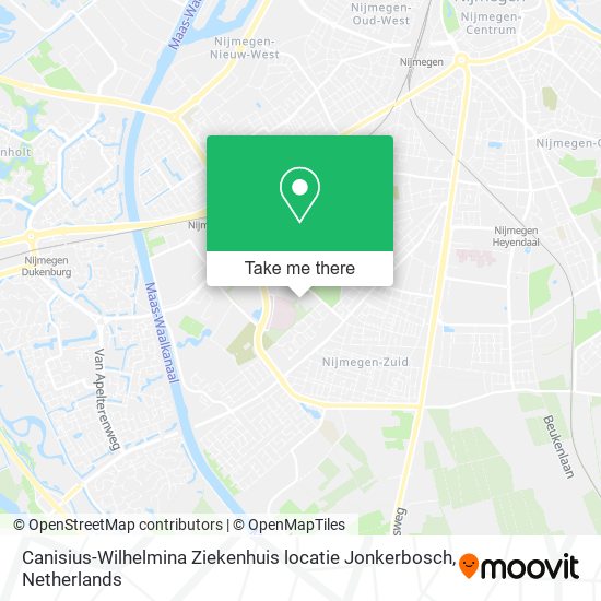 Canisius-Wilhelmina Ziekenhuis locatie Jonkerbosch map