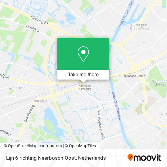 Lijn 6 richting Neerbosch-Oost map