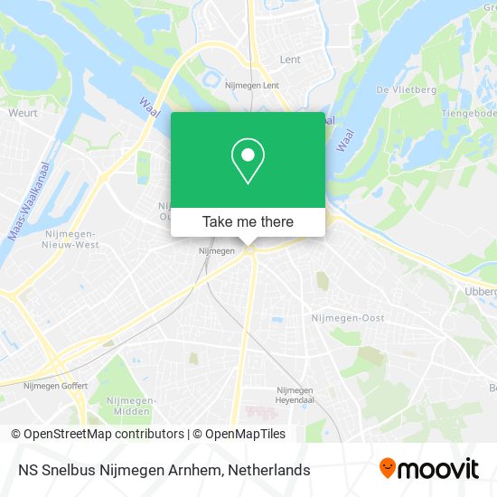 NS Snelbus Nijmegen Arnhem Karte