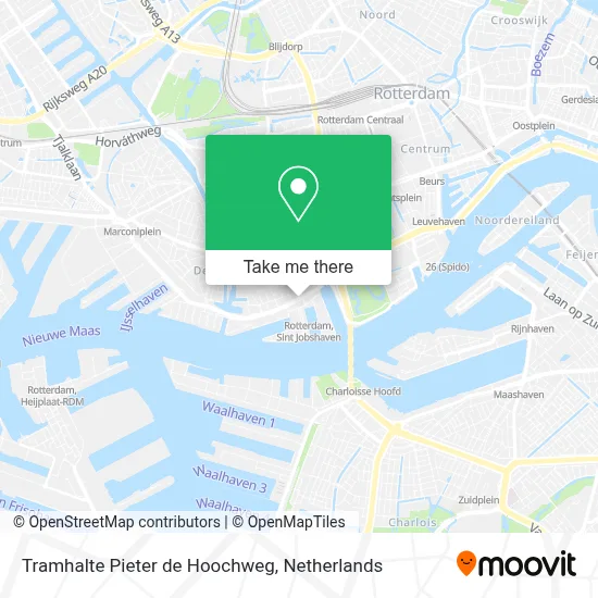Tramhalte Pieter de Hoochweg map