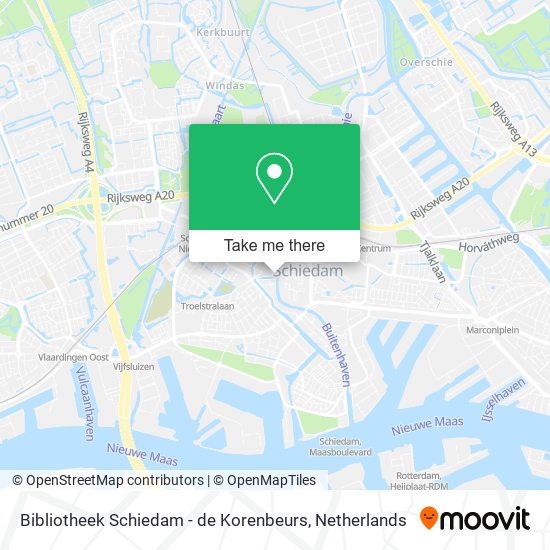 Bibliotheek Schiedam - de Korenbeurs map