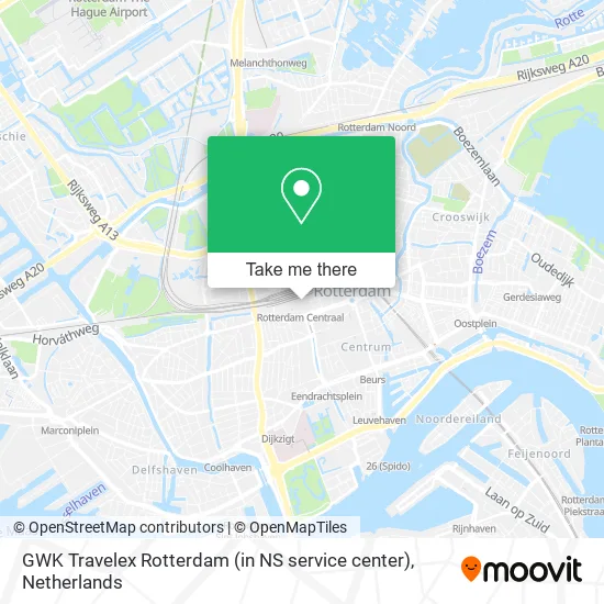 GWK Travelex Rotterdam (in NS service center) map