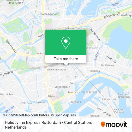Holiday Inn Express Rotterdam - Central Station map
