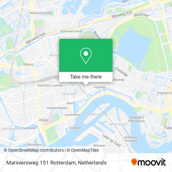 Mariniersweg 151 Rotterdam map