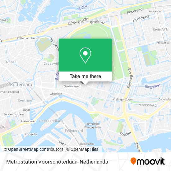 Metrostation Voorschoterlaan map