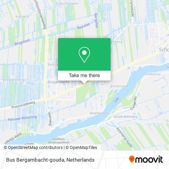Bus Bergambacht-gouda map