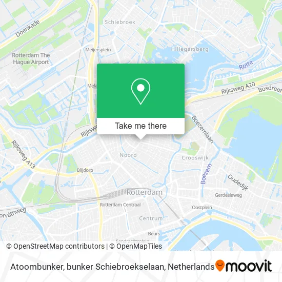 Atoombunker, bunker Schiebroekselaan map
