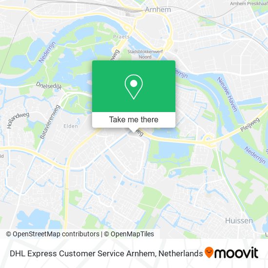 DHL Express Customer Service Arnhem Karte