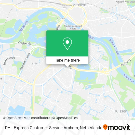 DHL Express Customer Service Arnhem map