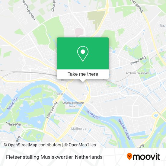 How to get to Fietsenstalling Musiskwartier in Arnhem by Bus or Train?