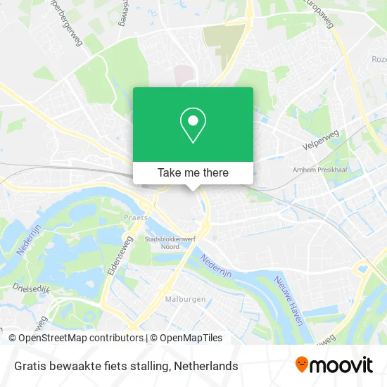 Gratis bewaakte fiets stalling map