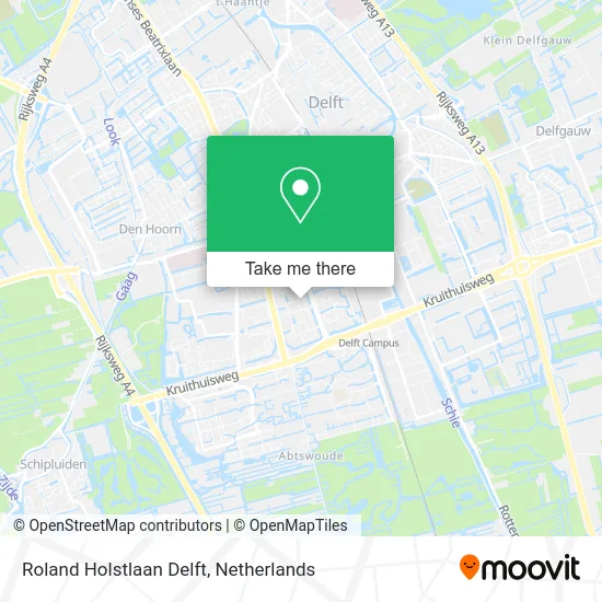 Roland Holstlaan Delft map