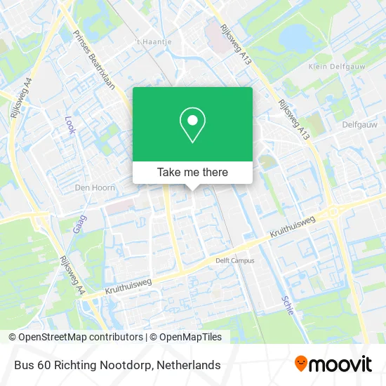 Bus 60 Richting Nootdorp map
