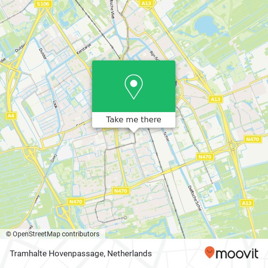 Tramhalte Hovenpassage map