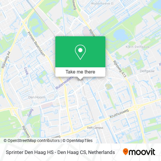 Sprinter Den Haag HS - Den Haag CS Karte